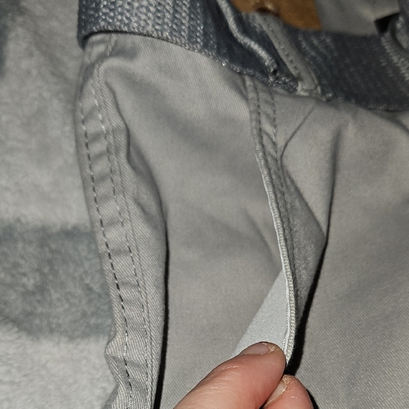 Jeanetix Men's Gray 8 Pocket Cargo Crisp Casual Shorts Knitted Belt Size 28 - Picture 7 of 10